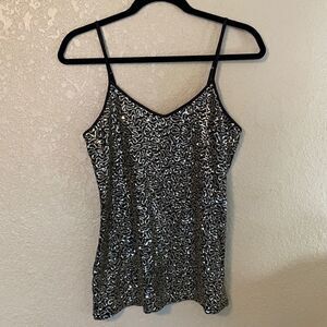 Express sparkly gold and black camisole size M